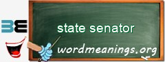 WordMeaning blackboard for state senator